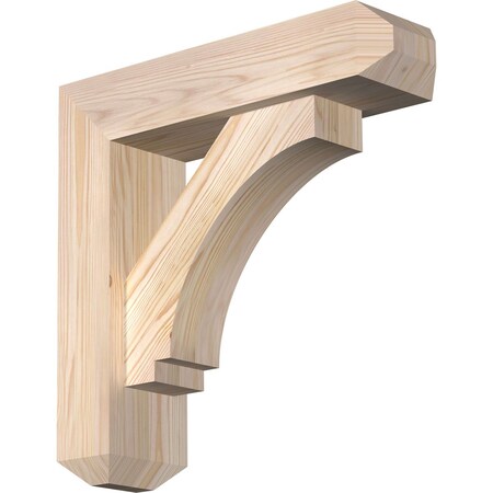 Ekena Millwork Imperial Craftsman Smooth Bracket w/ Offset Brace, Douglas Fir, 5 1/2"W x 20"D x 20"H BKT0604X20X20IMP04SDF
